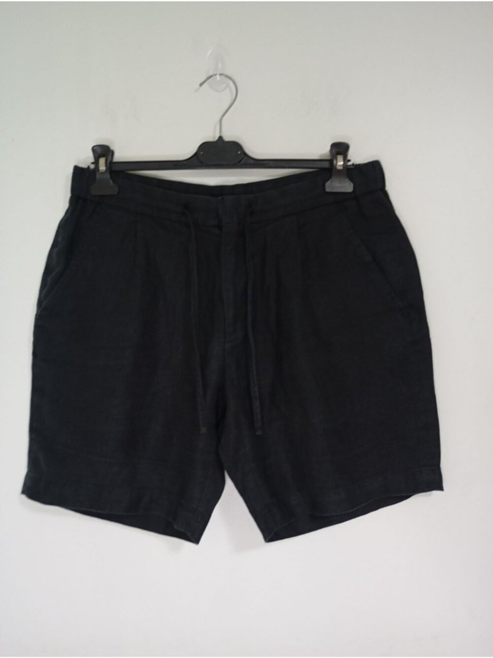 J.Crew Baird McNutt Irish 100% Linen Ames Pleat Shorts Size 32 Drawstring Waist